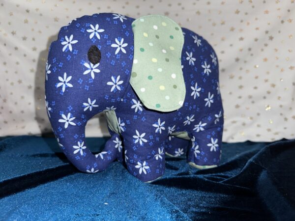 Stuffed Animal Elephant Blue - Image 3