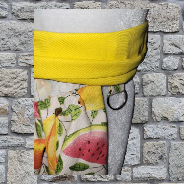 Harvest Apron - Gathering Apron - Deep Pocket - Long Ties - Garden Gathering Apron - Fruit print - Image 3