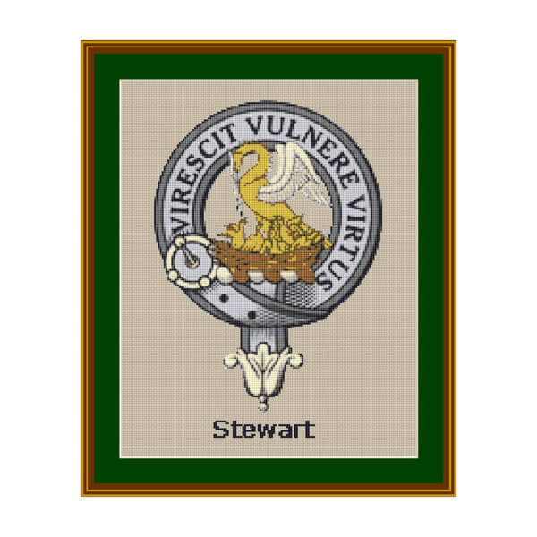 Stewart Scottish Clan Cross Stitch Pattern - Download