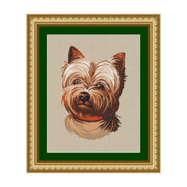 Yorkie Cross Stitch Pattern