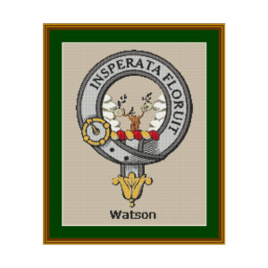Watson Clan Crest Cross Stitch Pattern