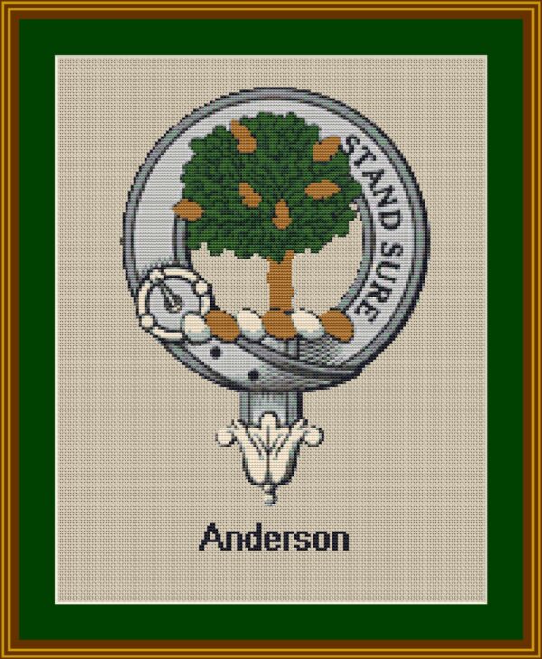 Anderson Clan Crest Cross Stitch Pattern - Image 3