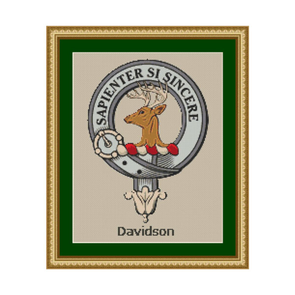 Davidson Scottish Clan Cross Stitch Pattern - Download