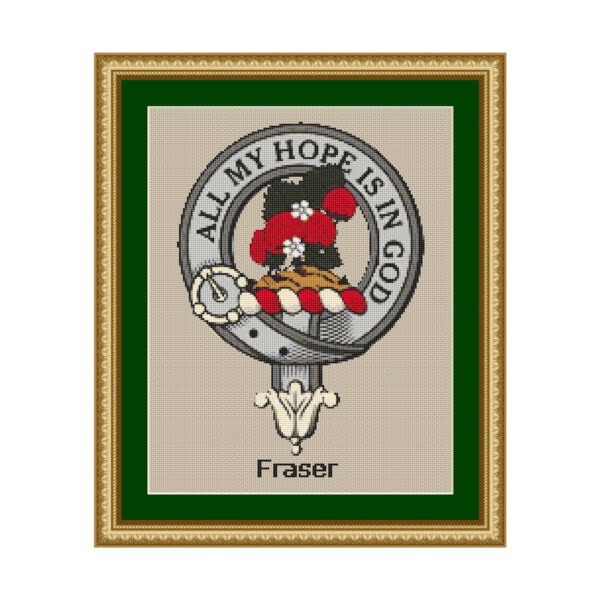 Fraser Scottish Clan Cross Stitch Pattern - Download