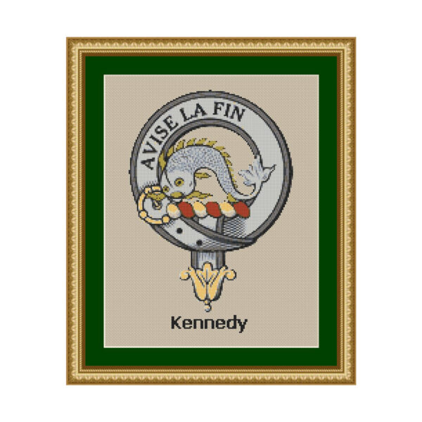 Kennedy Scottish Clan Crest - Cross stitch