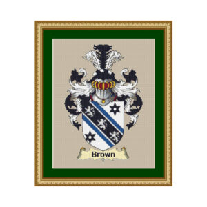 Brown Coat of Arms cross stitch
