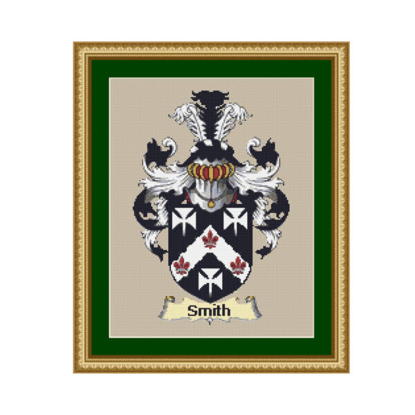 Smith Family Coat of Arms Cross Stitch Pattern