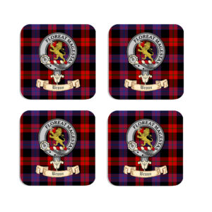 Broun Scottish Clan Coaster Set