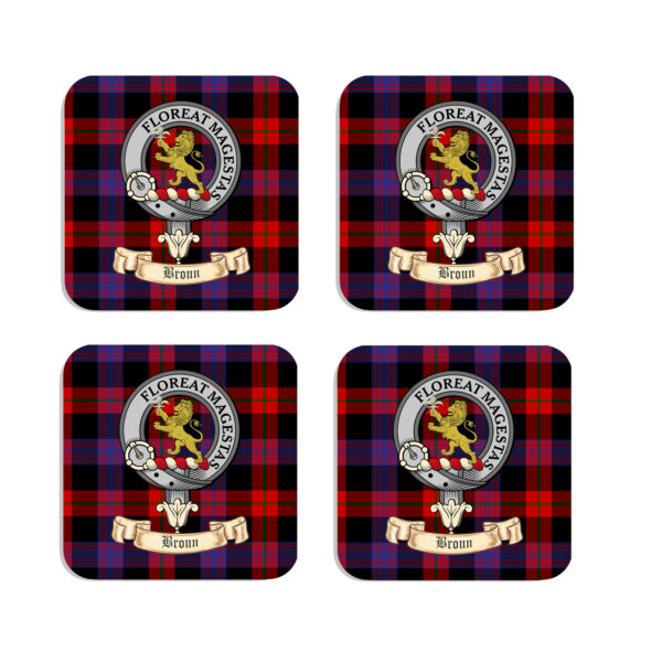 Broun Scottish Clan Coaster Set