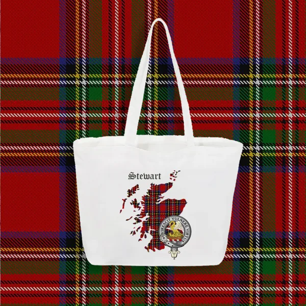 Scottish Stewart Tartan Tote Bag