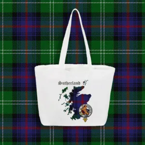 Scottish Sutherland Tartan Tote Bag