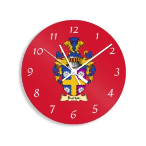 Burton Coat of Arms wall clock