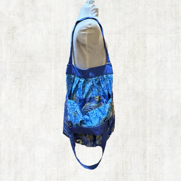 Large Tote - Large Bag - Contemporary Bag - Shoulder Bag Blue - Image 3