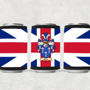 Wood Coat of Arms Beverage Can Wrap