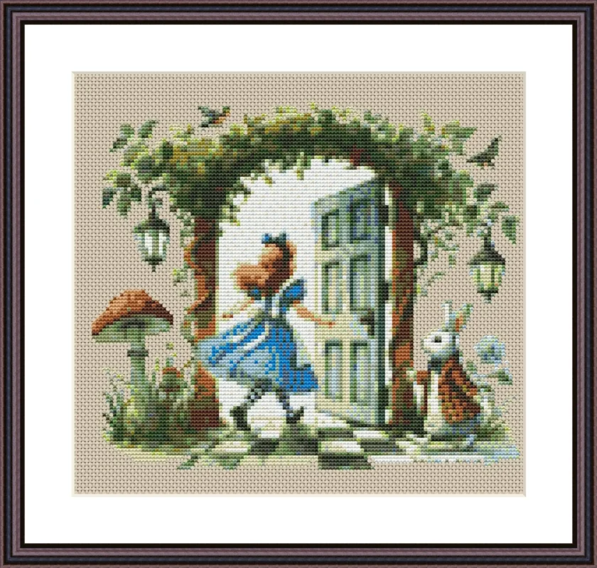 Alice into Wonderland Cross Stitch