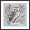 Wintery Barn Owl Cross Stitch Pattern